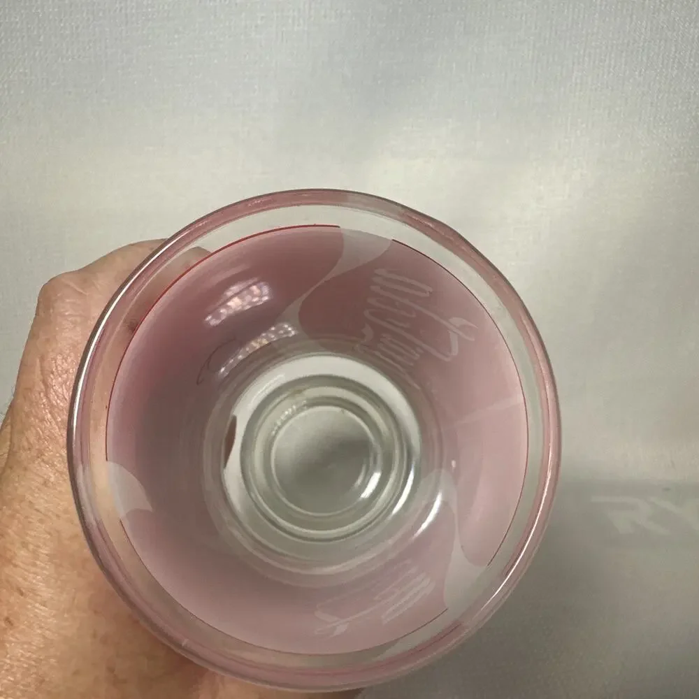 Vintage Coca Cola Enjoy Coke Pedestal Drinking Glass Cup 6.5